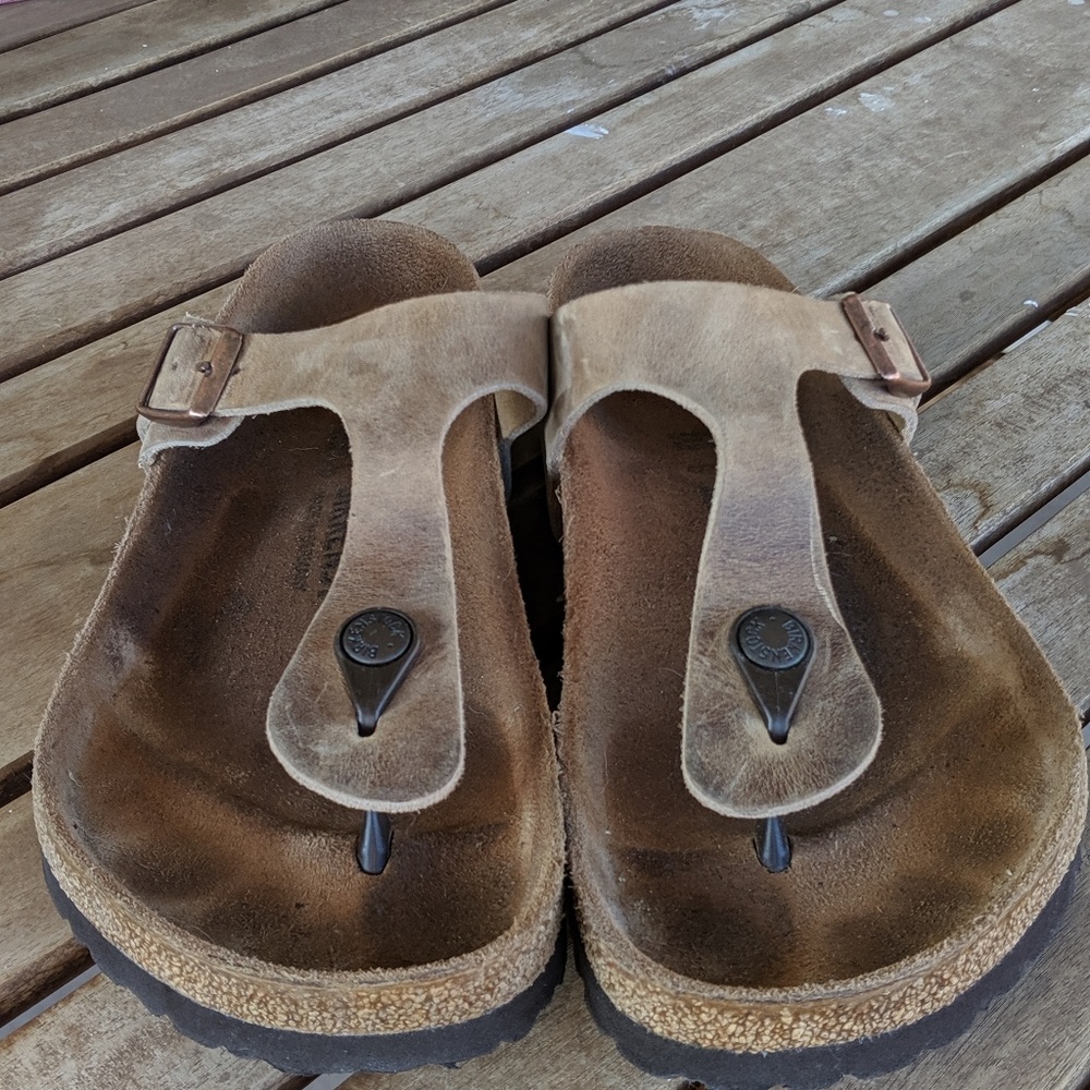 Leather Birkenstock Gizeh Thong Sandal